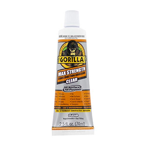 Gorilla Max Strength Construction Adhesive 2.5oz – Clear