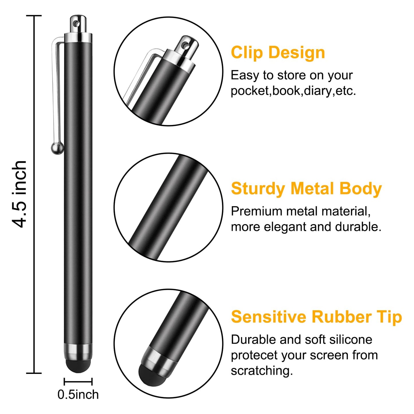 Stylus Pens 10 Pack – Universal Touchscreen Stylus for Tablets & Phones