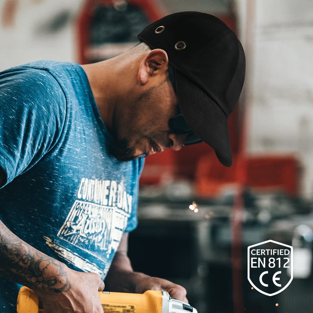 Lightweight Safety Bump Cap Hat for Men & Women – Black