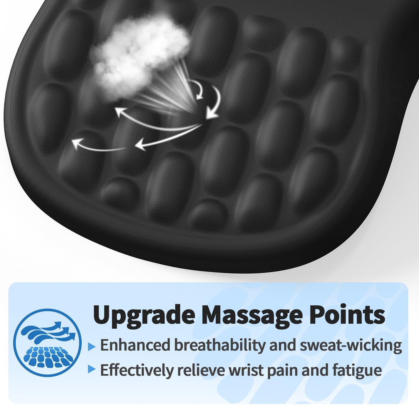 YIWEI Ergonomic Mouse Pad with Wrist Rest – Black