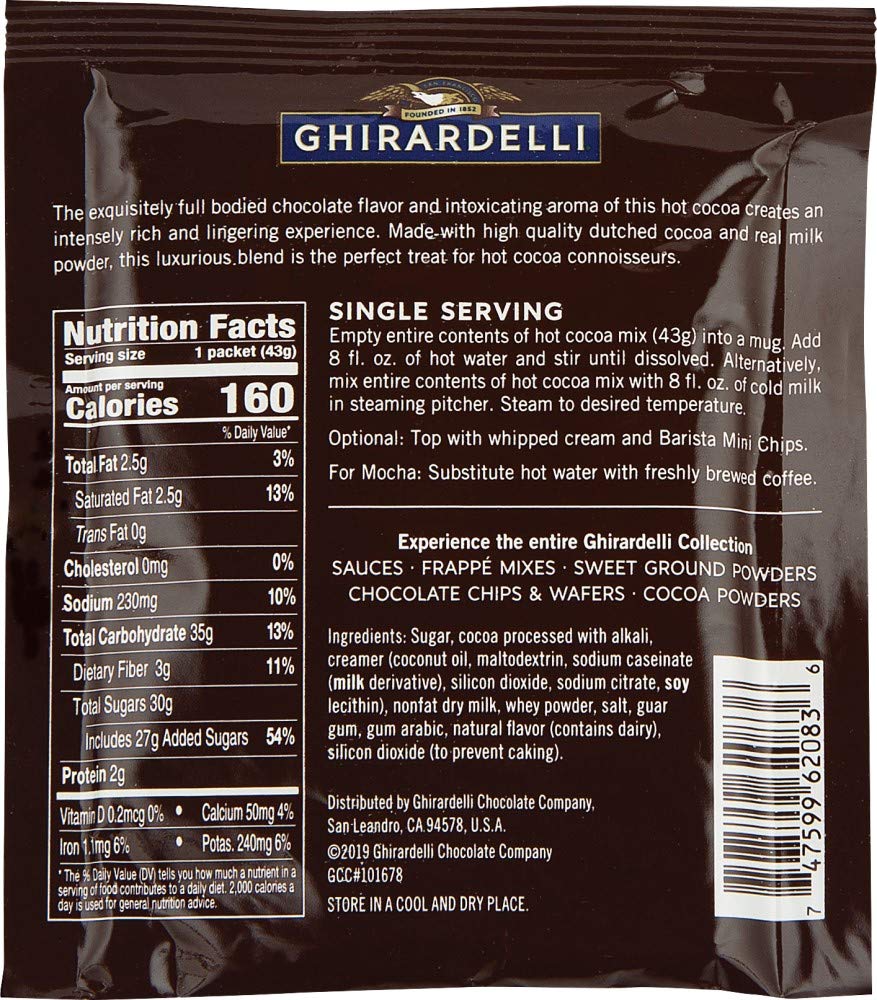 Ghirardelli Premium Cocoa Envelopes, 15 Pack