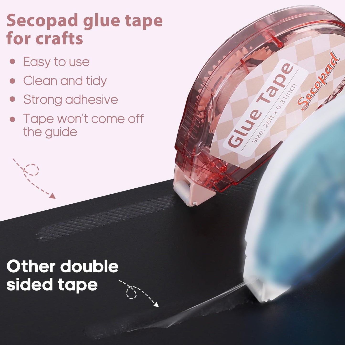 Double-Sided Scrapbook Tape Rollers – 4 Pack