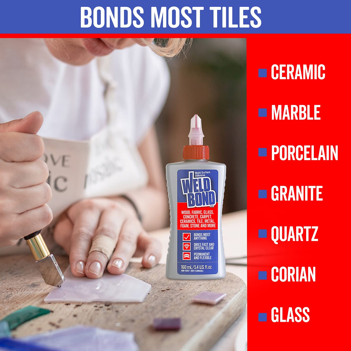 Weldbond All Purpose Glue 5.4oz – Multi-Surface Clear Bond