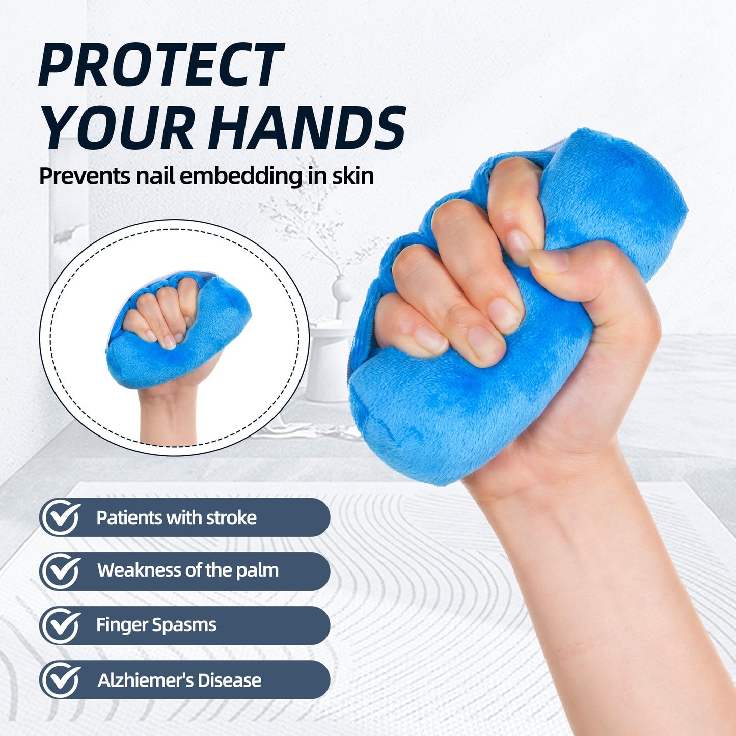 TYYIHUA Palm Protector Hand Contracture Cushion – 2 Pack