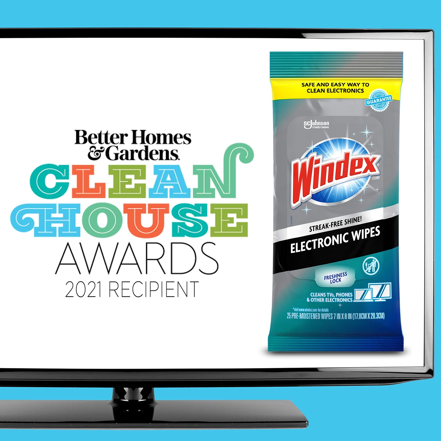 Electronic Screen Wipes, 25 Count – Pre-Moistened & Resealable Pack