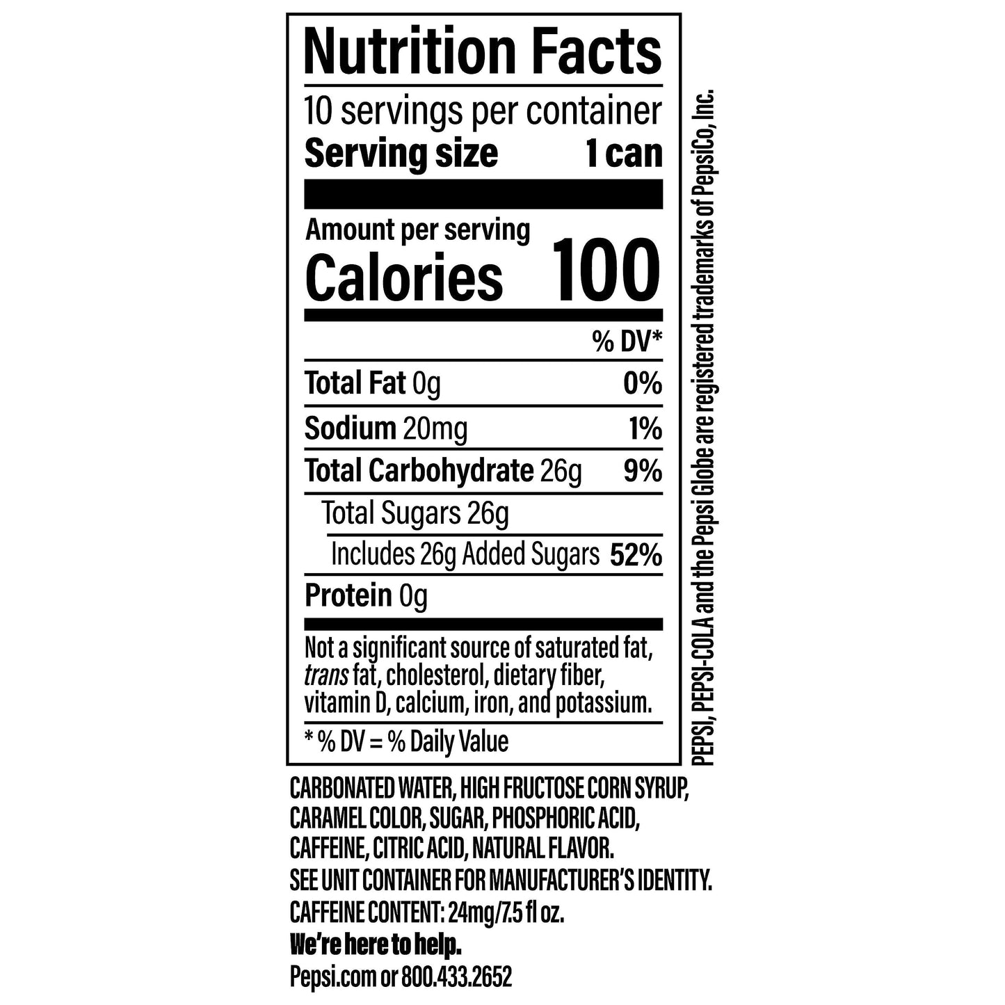 Pepsi Mini Cans Soda 7.5oz – 10 Pack