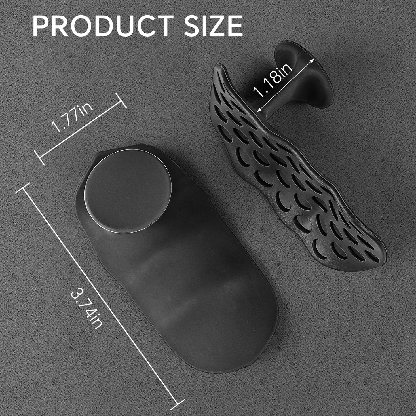 Workout Grips for Weight Lifting – Black Rubber