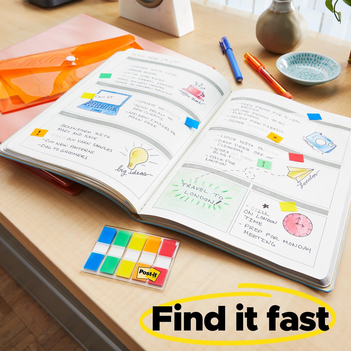 Post-it Flags Combo Pack – 320 Flags, Assorted Colors