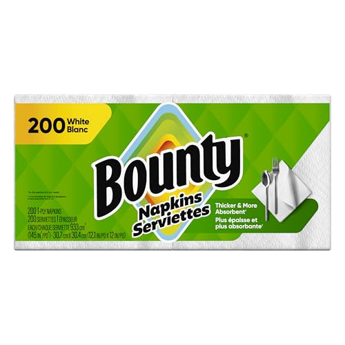 Bounty Paper Napkins White 200 Count