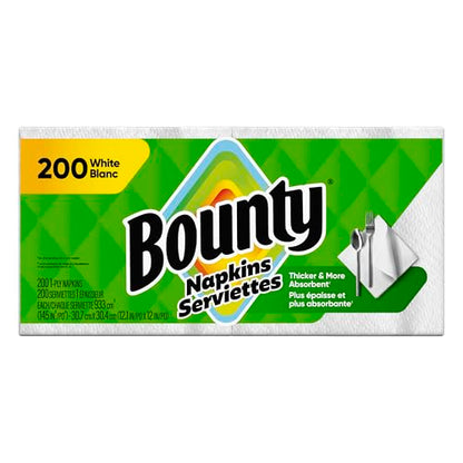 Bounty Paper Napkins White 200 Count