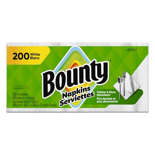 Bounty Paper Napkins White 200 Count