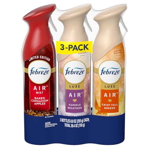 Air Freshener Spray Set, 8.8 oz, 3 Pack – Fall Breeze, Cuddle Weather, Cinnamon Apple