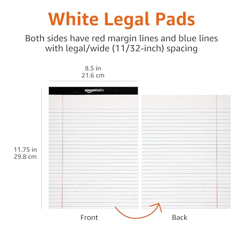 Amazon Basics Wide Ruled Notepads – 12 Pack