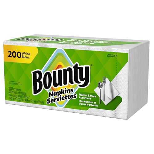 Bounty Paper Napkins White 200 Count