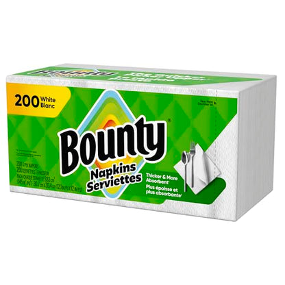 Bounty Paper Napkins White 200 Count