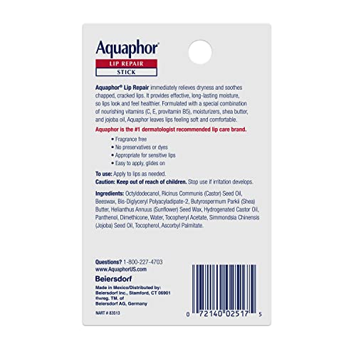 Aquaphor Lip Repair Sticks, 2 Pack