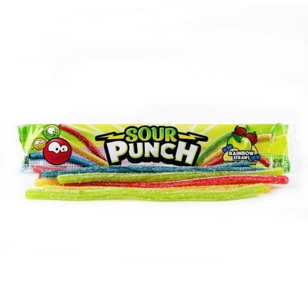 Sour Punch Rainbow Sour Straws 24 Pack – 2oz Each