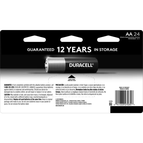 Duracell Coppertop AA Alkaline Batteries – 24 Pack