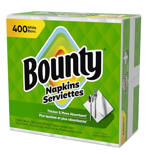 Bounty Paper Napkins White 400 Count