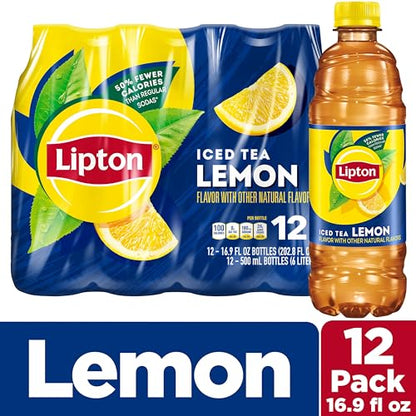 Lipton Lemon Iced Tea 16.9oz Bottles – 12 Pack