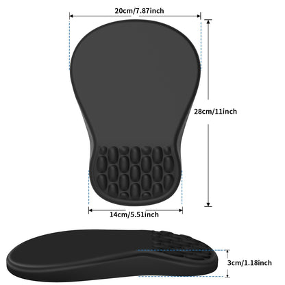 YIWEI Ergonomic Mouse Pad with Wrist Rest – Black