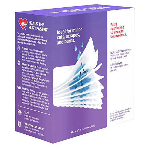 Band-Aid Cushion Care Non-Stick Gauze Pads – 10 Count