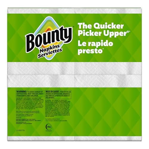 Bounty Paper Napkins White 400 Count