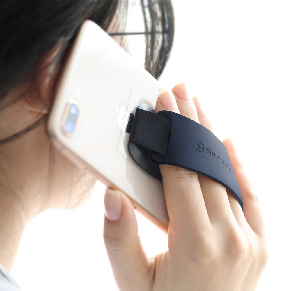 Sinjimoru Silicone Phone Grip & Kickstand – Black