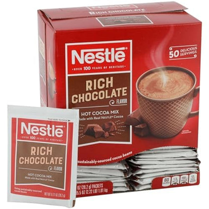 Nestle Rich Chocolate Hot Cocoa Packets, 50 Count