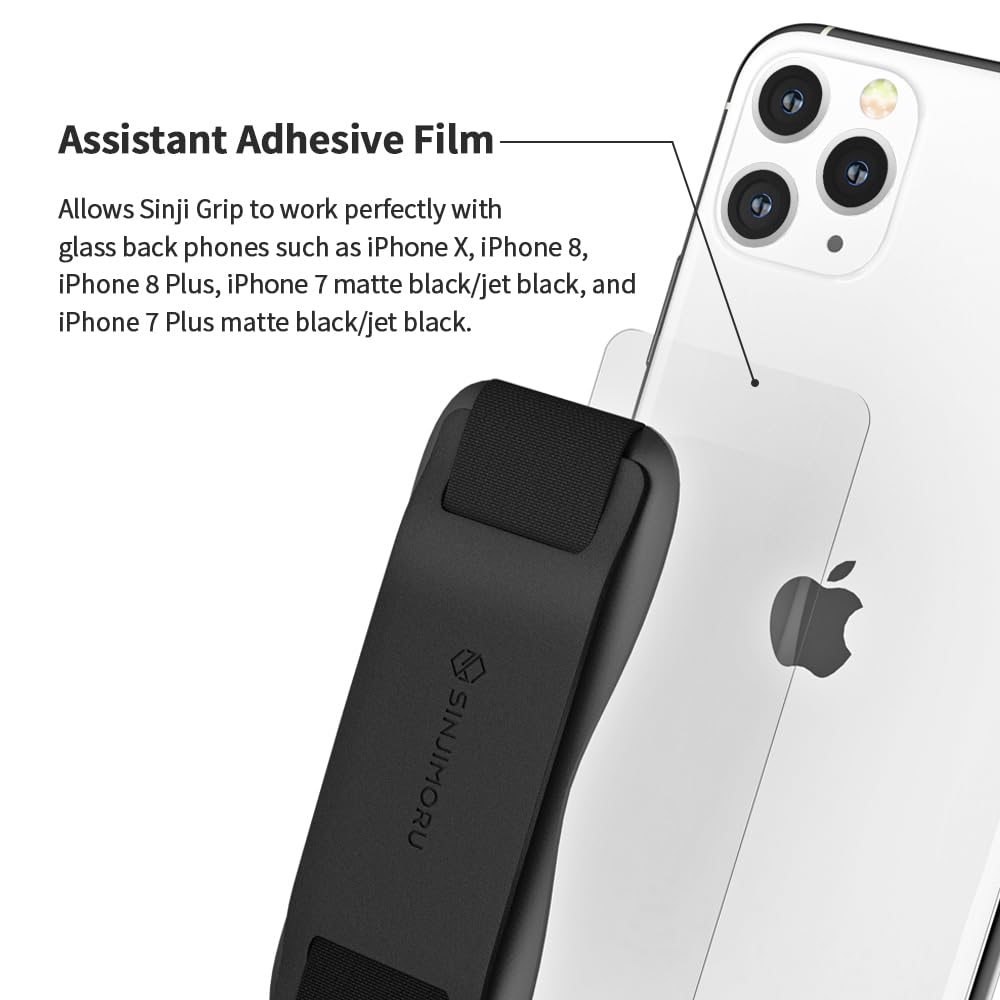 Sinjimoru Silicone Phone Grip & Kickstand – Black