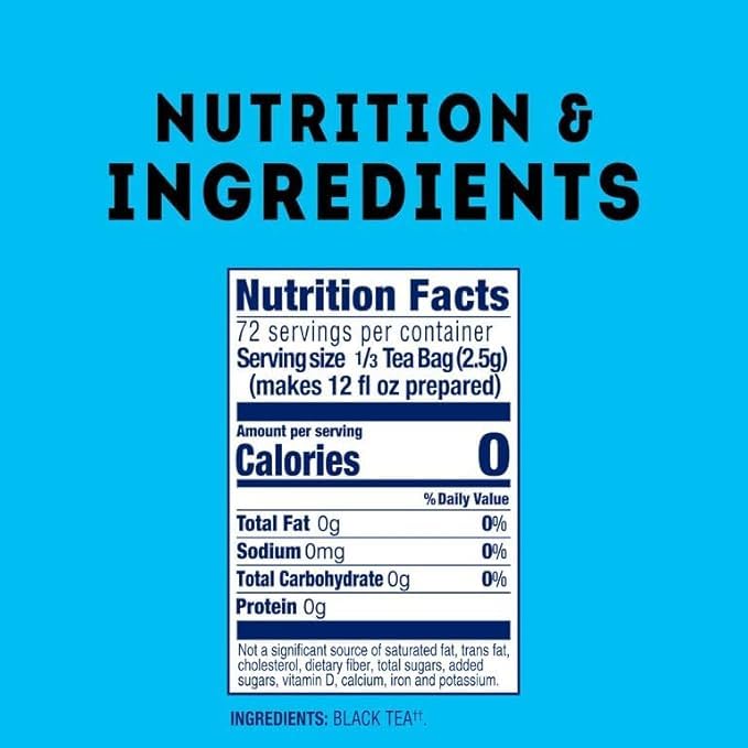 Lipton Unsweetened Iced Tea Bags 144 Total – 6 Packs