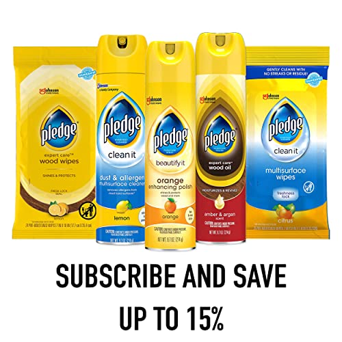 Wood Cleaning Wipes, 24 Count – Lemon Scent, Enhances Shine