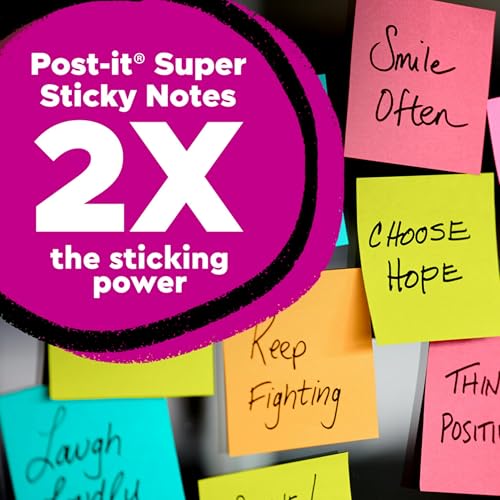 Post-it Super Sticky Notes – 24 Pads, 3x3