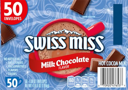 Swiss Miss Milk Chocolate Hot Cocoa Mix, 50 Count