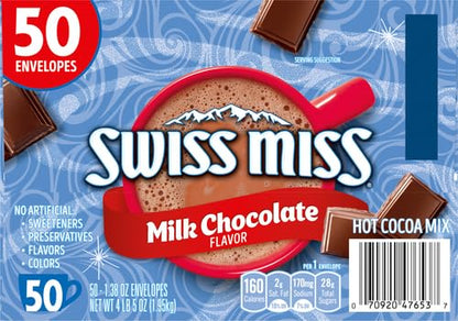 Swiss Miss Milk Chocolate Hot Cocoa Mix, 50 Count