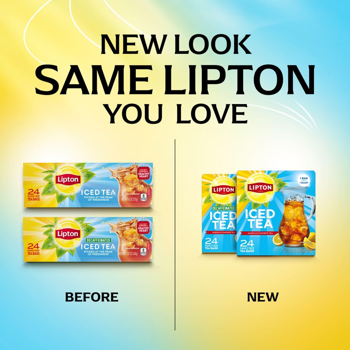 Lipton Unsweetened Iced Tea Bags 144 Total – 6 Packs