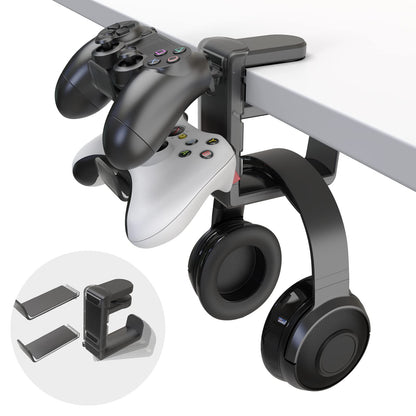EURPMASK 3-in-1 Gaming Headset & Controller Holder Stand – Black