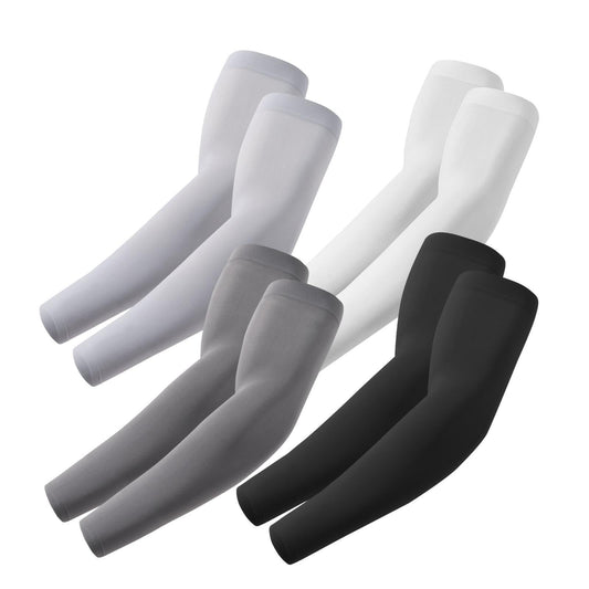 ROXUN Cooling Arm Sleeves – 4 Pairs (Black, Gray, White)