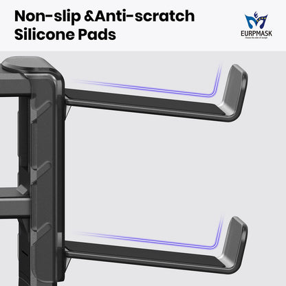 EURPMASK 3-in-1 Gaming Headset & Controller Holder Stand – Black