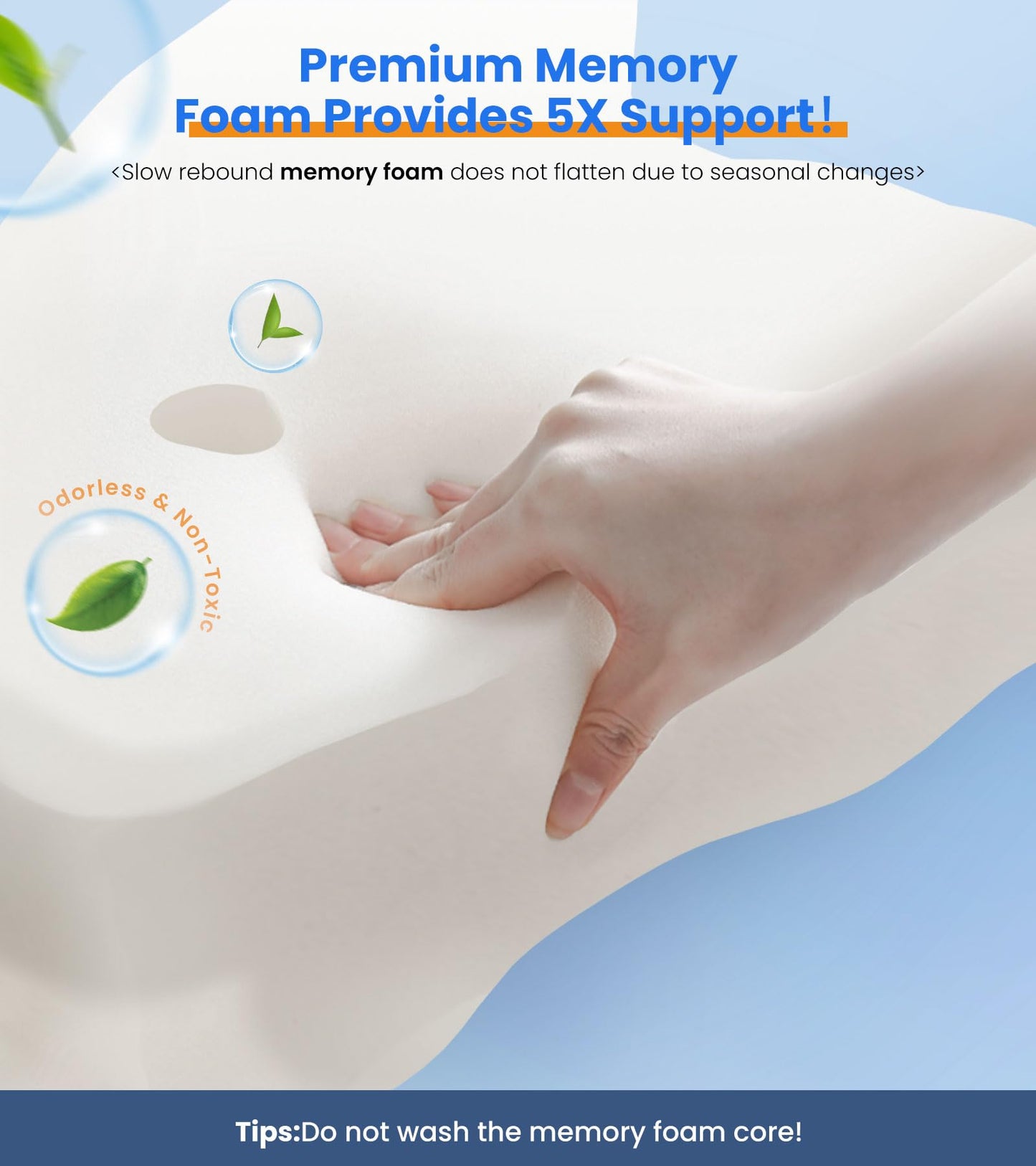 Ultra Cooling Adjustable Memory Foam Cervical Pillow