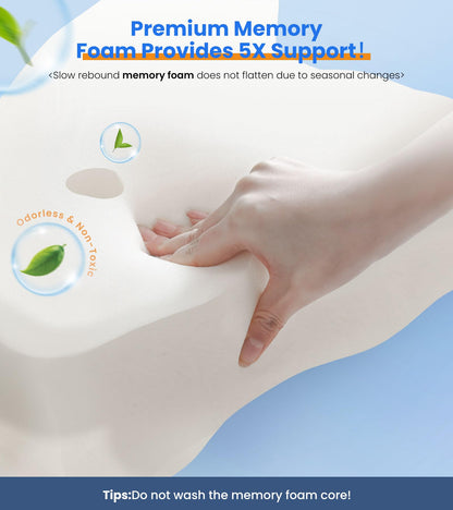 Ultra Cooling Adjustable Memory Foam Cervical Pillow