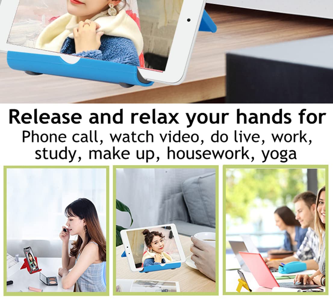 JUSDIQIR Foldable Phone & Tablet Stand for Desk – Black