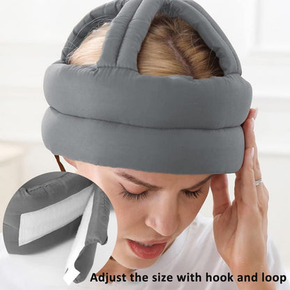Adjustable Elderly Safety Helmet for Fall Protection – Gray Mesh