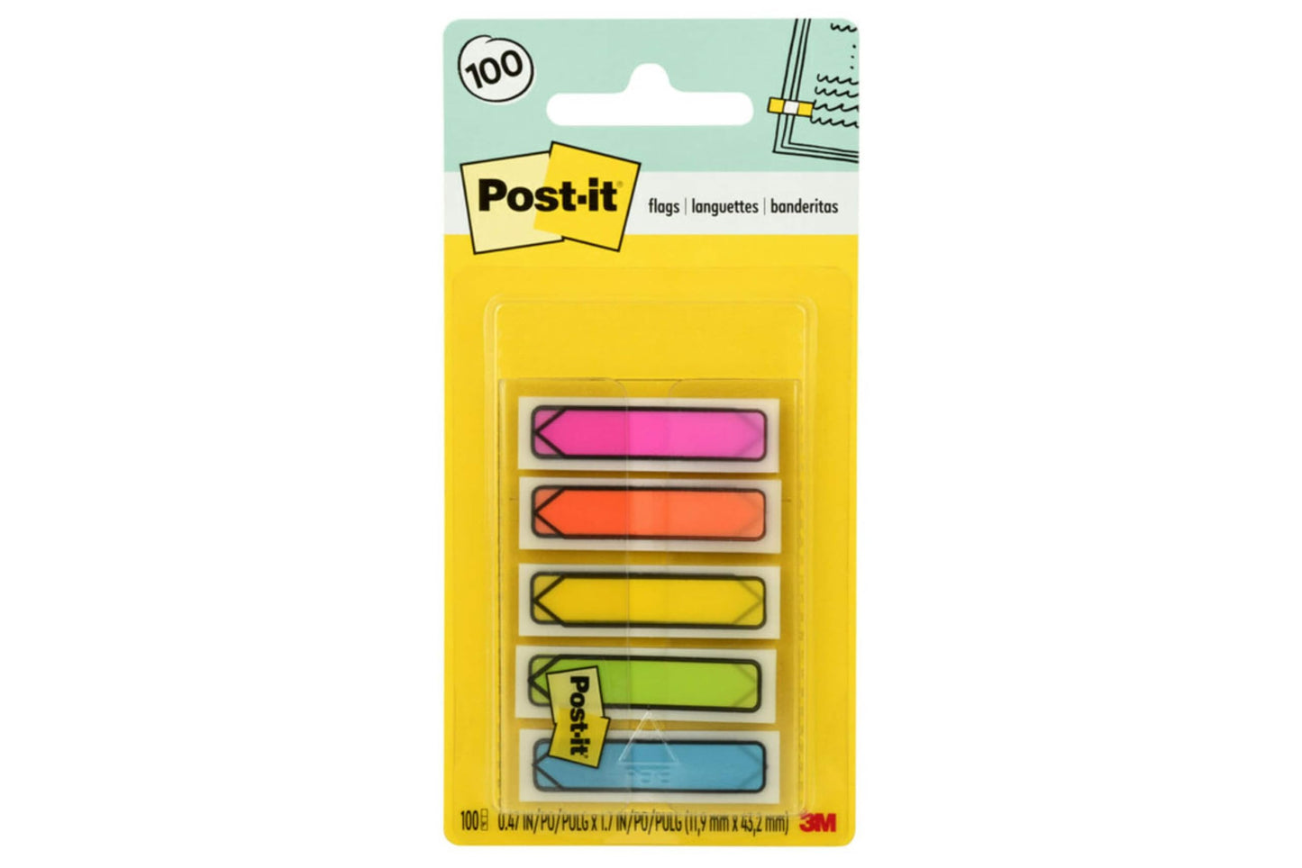 Post-it Arrow Flags – Bright Colors – 100 Count