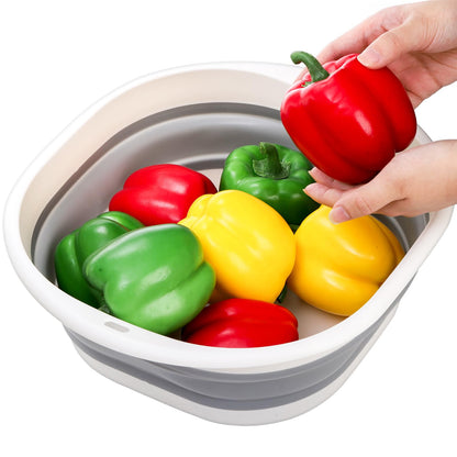 Goaste Collapsible Wash Basin, 3 Pack, Grey