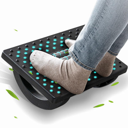 CasaZenith Rocking Under Desk Foot Rest with Roller Massager