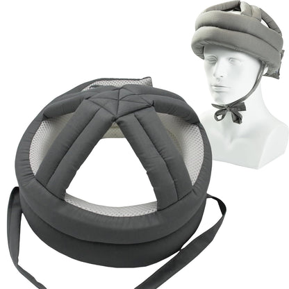 Adjustable Elderly Safety Helmet for Fall Protection – Gray Mesh