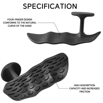 Workout Grips for Weight Lifting – Black Rubber
