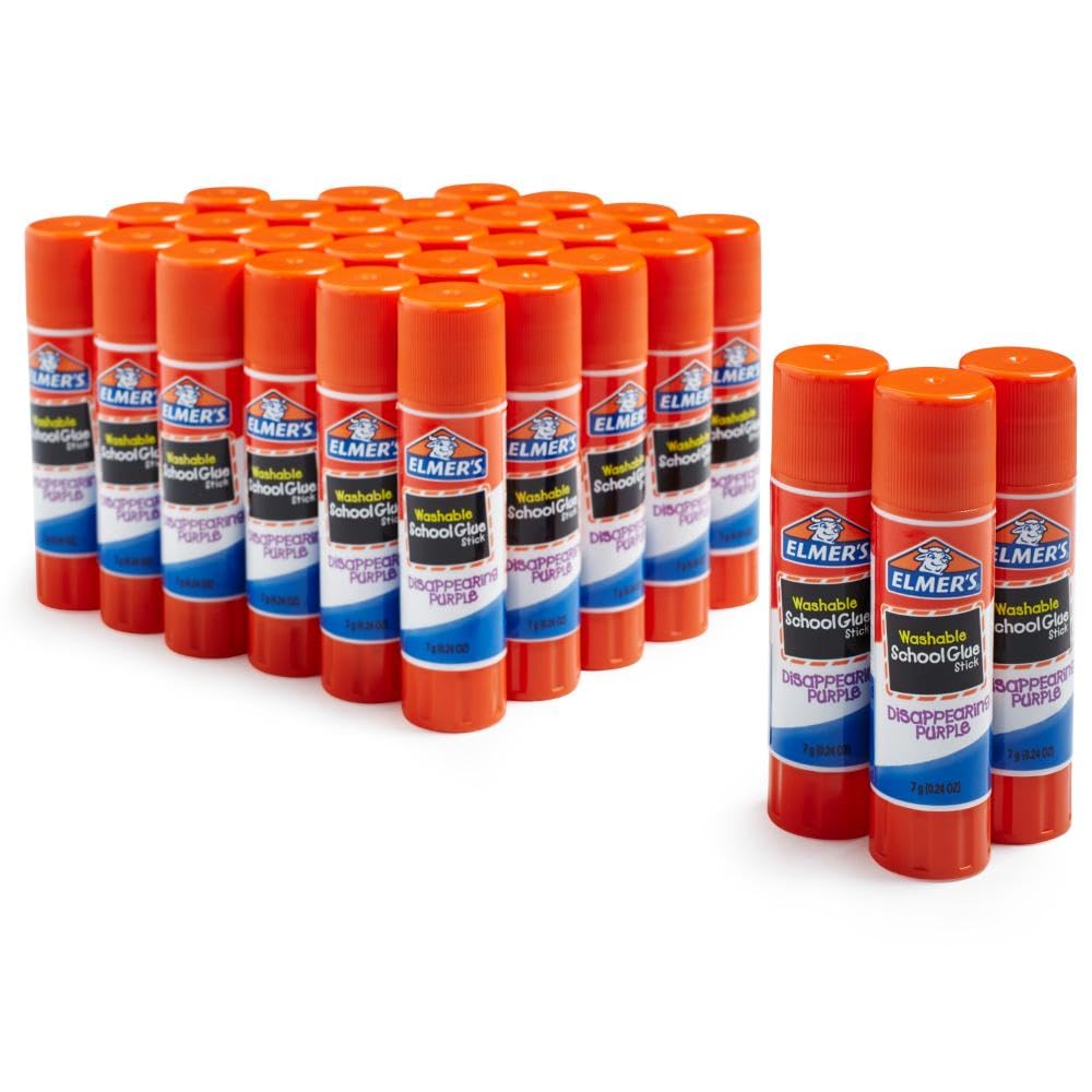 Elmer’s Disappearing Purple Glue Sticks – 30 Count