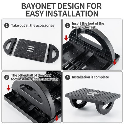CasaZenith Rocking Under Desk Foot Rest with Roller Massager
